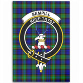 Sempill Modern Tartan Crest Area Rug